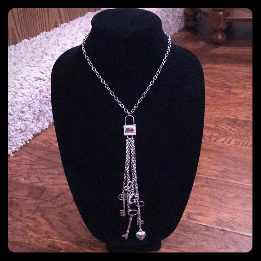 Guess Charm Necklace and earring set